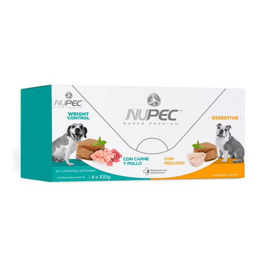 Nupec Alimento Humedo Weigthc/Digestive  4 X 100 Grs
